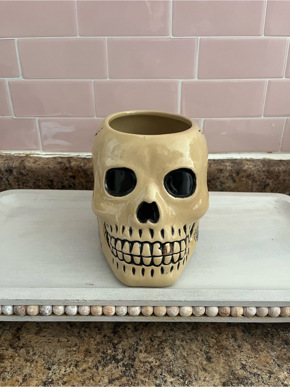 VINTAGE Inspired Skull Beer Mug BONESHAKER